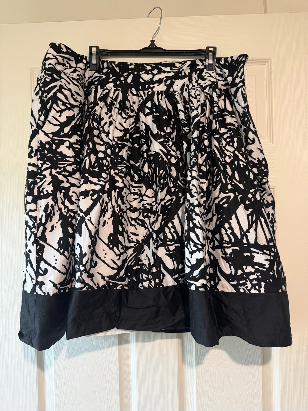Notations Black and White Abstract A-Line Skirt